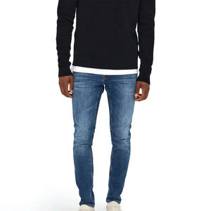 Pantalon en jean pour homme de haute qualité, coupe décontractée, jean ample, taille haute, pantalon droit pour homme - Product Image 1