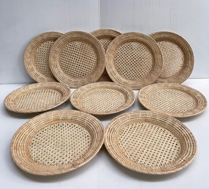 High Quality Rustic Rattan Charger <b>Plate</b> 33inch Handicraft Vietnam DIY Decoration Hotel Home Kitchen Best Price for Wholesale - Product Image 1