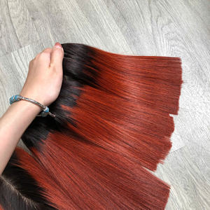 Prix fournisseur 100% perruque humaine vietnamienne vierge à lacets droite couleur bronze extensions de cheveux super doublement étirées - Product Image 4