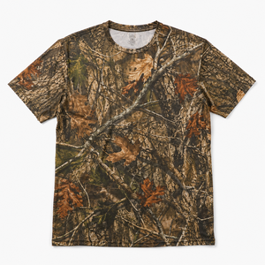 Camiseta de Manga Larga para Hombre, Camuflaje, Corte Regular, Cuello Redondo, Secado Rápido, 220g, Tejido de Poliéster, Ropa Casual - Product Image 1