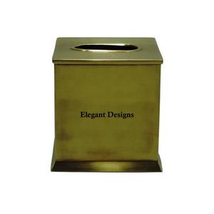 Boîte de mouchoirs 50 pièces plaqué or, outils de fabrication attrayant, distributeur rectangulaire de mouchoirs de Table fait à la main, couverture de boîte de mouchoirs de meilleure qualité - Product Image 2