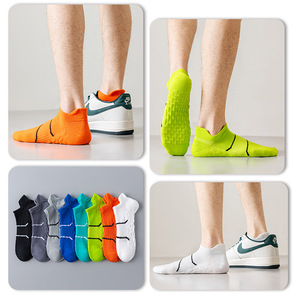 Men's Summer Thin Breathable Knitted Ankle Sports <b>Socks</b> Solid Color Low-cut Lightweight for Athletic Wear - Product Image 1