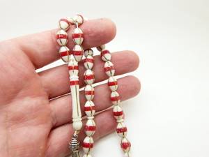 Chapelet de prière authentique en os, tendance islamique, fait à la main, avec des perles, pour unisexe, pour la prière quotidienne, la méditation, cadeau - Tradebyd - Product Image 1