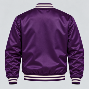 Chaqueta Varsity de Satén con Pedrería de Lujo, Elegante Chaqueta Bomber con Cristales y Estrellas, con Dobladillo Acanalado, para Moda Urbana y Fiestas - Product Image 3