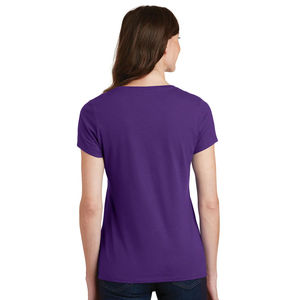 T-shirts décontractés pour femmes, col en V, tricotés, 100% coton, respirants, de haute qualité, pour l'été - Product Image 3