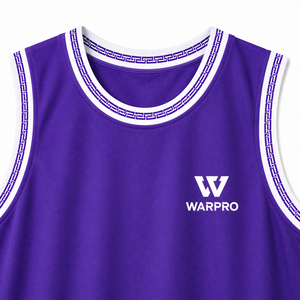 WARPRO Conjunto Deportivo Unisex Morado sin Mangas, Camiseta y Pantalones Cortos, Poliéster que Absorbe la Humedad, Ropa de Baloncesto para Todas las Temporadas - Product Image 5