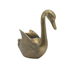 Escultura de pato de latón hecha a mano, accesorios de vajilla de decoración de lujo para el hogar, figurita de pato antigua, Ideas decorativas de boda, artesanía de Metal - Product Image 1