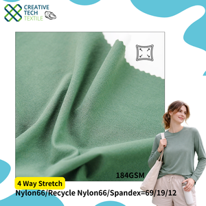 SWL-2B2400 Nylon66/Nylon66 Reciclado/Spandex=69/19/12 P/D Tejido Transpirable con Elasticidad en 4 Direcciones, Sostenible, Mezcla de Lana de Mar Reciclada - Product Image 2