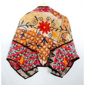 Wholesale 100% Cotton Designer <b>Kantha</b> <b>Jacket</b> Multi-Colour Ethnic Denim Style Embroidery Button Handmade Vintage Winter Knitted - Product Image 6
