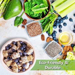 Bols en plastique jetables 16 oz, grands, 100 % compostables, biodégradables, écologiques, couleur naturelle, design moderne, pratiques pour les fêtes - Product Image 3