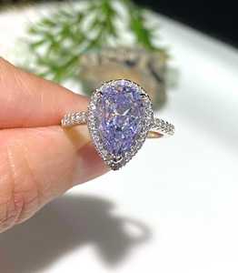 Anillo de Topacio Blanco Amatista, Gema Morada Claro, Plata de Ley, Joyería de Compromiso, Regalo para Mujer - Product Image 3