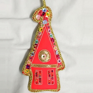 เครื่องประดับต้นคริสต์มาสสีสันสดใส ผ้าปักลายสำหรับแขวนตกแต่ง ของตกแต่งวันหยุดเทศกาล ของขวัญคริสต์มาสสุดพิเศษ - Product Image 2