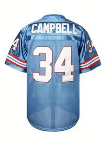 เสื้อฟุตบอลอเมริกันแบบสั่งทำคุณภาพสูงขายดีที่สุด ดีไซน์ลำลองด้านหน้า ผลิตจากโพลีเอสเตอร์ 100% ระบายอากาศได้ดี มีไซส์พลัส ไซส์ใหญ่ แบบไม่มีแขน สั่งซื้อได้ทางออนไลน์ - Product Image 3