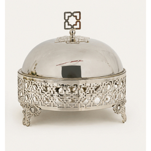 Novedad: Cazuela de lujo de acero inoxidable con caligrafía árabe, calentador de alimentos con tapa de cúpula, aislada, moderna, tipo hotpot. - Product Image 1