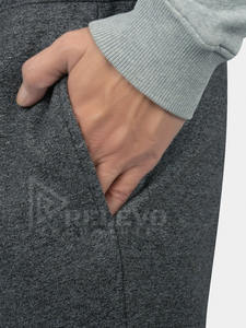 Pantalon de jogging décontracté vintage en molleton brodé à double taille, coupe large, anti-boulochage, respirant, avec revers élastiques, en stock, expédition immédiate - Product Image 6