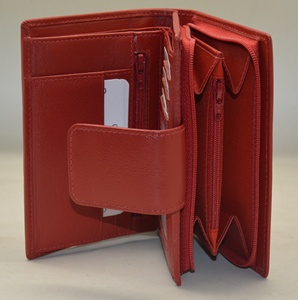Luxurious Ladies Short <b>Wallet</b> Genuine Leather RFID Blocking Button <b>Trifold</b> Card Organizer Fashionable Travel Purse Women Girls - Product Image 6