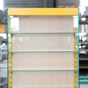 Premium <b>Wall</b>-Mounted LED-Lit <b>Display</b> Rack with Easy Assembly Modern Design Glass/Metal Construction for Retail Merchandising - Product Image 3