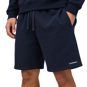 <b>Mens</b> <b>Fleece</b> Sweat <b>Shorts</b> Elastic Waist Drawstring Side Pockets Relaxed Fit Open Hem Custom Wholesale OEM Manufacturer SupplierB - Product Image 4