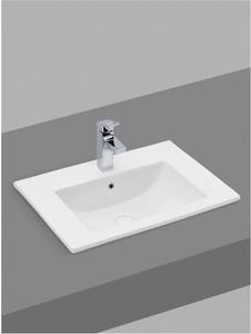 Luxury Square Table Top Ceramic Positron BWash Basin Glossy White Counter Mounted Bathroom Vessel <b>Sink</b> Sleek Lavatory Washing - Product Image 4