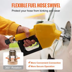 Ugello Automatico per Carburante con Ingresso Filettato NPT da 3/4'', Beccuccio da 13/16'', Portata Massima 11 GPM, Spegnimento Automatico, in Alluminio e PVC, per Pompe di Benzina - Product Image 5