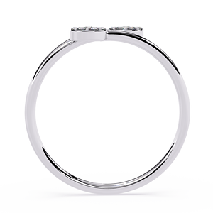 Bague en or blanc pour femme, diamant rond taille brillant, style minimaliste, diamants naturels couleur G - Product Image 4