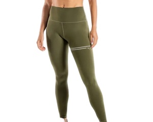 Wholesale Women's Spandex/Polyester High Waist Drawstring Solid Eco-Friendly Tummy <b>Control</b> Stretchable Workout Yoga <b>Leggings</b> - Product Image 1