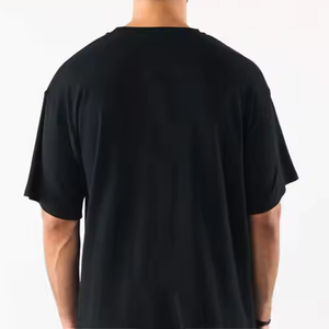 T-shirt de sport personnalisé pour homme - 100 % coton respirant à séchage rapide, col rond, pour la course, la gym, ou le quotidien, manches courtes, nouveau modèle vierge 2025 - Product Image 3