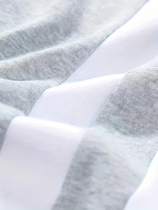 Sweat-shirt à col rond pour homme de qualité supérieure, à blocs de couleur, noir et blanc, à rayures verticales, en molleton de coton, streetwear, mode décontractée - Product Image 4