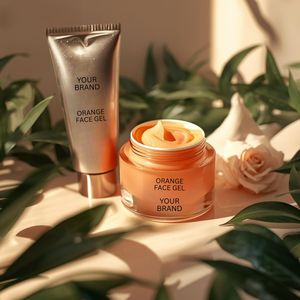 Gel hydratant pour le visage à l'orange, gel nettoyant pour le visage, marque privée, gel pour le visage hydratant et apaisant, biologique, en gros - Product Image 5