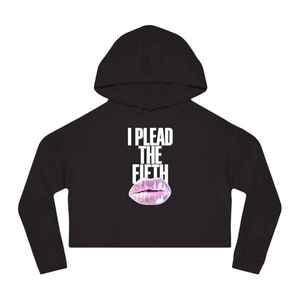 Sudadera con capucha corta azul polvo para mujer, de manga larga con estampado gráfico, top corto informal - Product Image 6