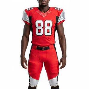 Uniforme de Fútbol Americano para Hombre de Talla Grande, Cómodo, Transpirable, de Alta Calidad, Corte Regular, Secado Rápido, Manga Corta, Personalizable - Product Image 1