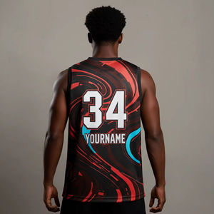Maillots de basket-ball de haute qualité en gros, personnalisables avec nom et numéro, unisexes, imprimés par sublimation, respirants, grandes tailles, OEM ODM UV - Product Image 2