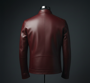 Veste de motard en cuir véritable pour homme sur mesure |   Veste de moto slim fit en cuir de vachette pleine fleur de qualité supérieure |   OEM/ODM Toile de haute qualité - Product Image 2