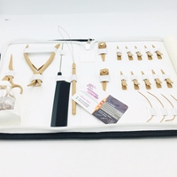 Ensemble d'outils professionnels pour extensions de cheveux en acier inoxydable et métal avec technologie Micro-Link, couleur nude, prix d'usine