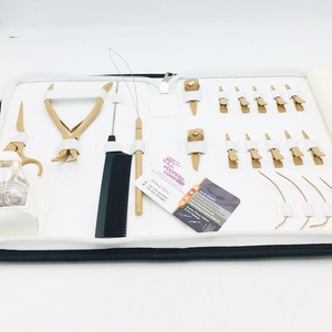Juego de Pinzas Profesionales de Acero Inoxidable para Extensiones de Cabello con Tecnología Micro-Link, Color Nude, Precio de Fábrica - Product Image 3