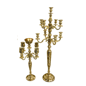 Luxury Quality <b>Gold</b> Mosaic <b>Candelabra</b> Set 5 Arm and 9 Arm Mosaic Design Home Decoration Centerpiece Tealight Holder For - Product Image 1