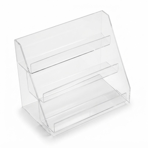 Clear Acrylic Tiered Display Stand Adjustable Height <b>Shelves</b> for Desk/Countertop-Multi-Level Organizer for Cosmetics Jewelry - Product Image 1