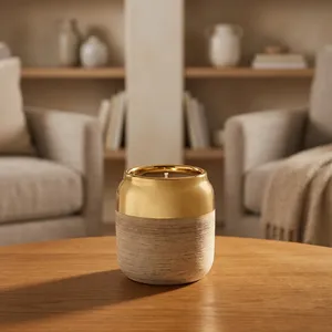 เทียนหอมในภาชนะอะลูมิเนียมเคลือบทองสำหรับตกแต่งบ้าน - Product Image 6