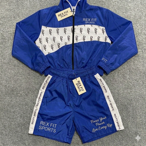 Fashion <b>Women</b> Casual Loose Shorts Set Zipper Long Sleeve <b>Jacket</b> and Shorts Sports Two Piece Set <b>Women</b> - Product Image 2