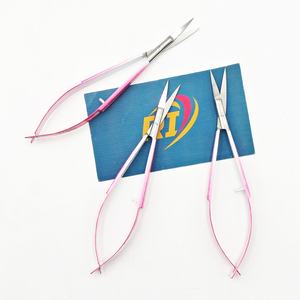 Ciseaux à cuticules en acier inoxydable argenté, logo personnalisé, forme carrée incurvée, pointe acérée, durables, pour le soin des ongles, nouvelle conception - Product Image 3