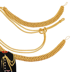 Gold <b>Braided</b> Metallic <b>Cord</b> Aiguillette for Uniform Garment Classical - Product Image 2