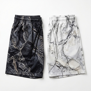Custom Urban Architectural <b>Abstract</b> Grid Graphic Mesh Shorts Men’s Athletic Sublimation Basketball Training Shorts - Product Image 3