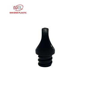 Small Black ABS <b>Plastic</b> <b>Hook</b> Injection Molded Industrial Component - Product Image 2