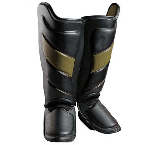 Protège-tibias de boxe en cuir professionnels, antidérapants, pour adultes, pour le kickboxing, le Muay Thai, le MMA, équipement de protection sportive - Product Image 6