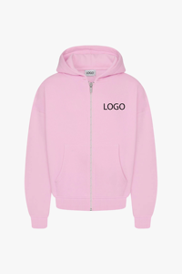Survêtement d'hiver rose bébé tendance, imprimé, surdimensionné, avec logo personnalisé, élégant et confortable, vêtements de sport unisexes - Product Image 3