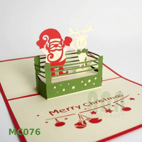 Tarjetas de Felicitación Navideñas de Alta Calidad con Diseño de Ángel Estilo Japandi, Corte Láser 3D Personalizado, Multicolor, Papel de Transferencia Térmica