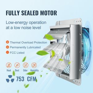 Ventilatore di scarico a parete in alluminio ad alta velocità da 10 pollici 820 motore a corrente alternata per serre capannoni omologato FCC - Product Image 3