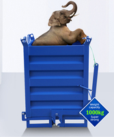 Poubelle à trémie en acier, benne à déchets, benne à ordures, chariot élévateur à trémie en acier