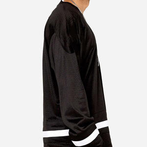 Мужская удлиненная футболка для американского футбола с длинным рукавом, сетчатая, для уличной моды и тренировок, с минимальным логотипом, под собственной торговой маркой, оптом, OEM - Product Image 6