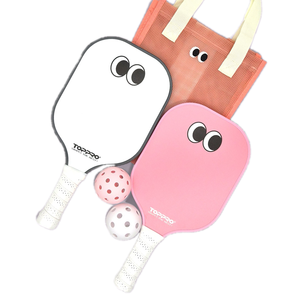 Ensemble de raquettes de pickleball TOPPRO T7026 en fibre de verre, rose et blanc, noyau en nid d'abeille en polymère, design léger - Product Image 1